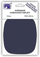 Koženkové nažehľovacie záplaty - modrá